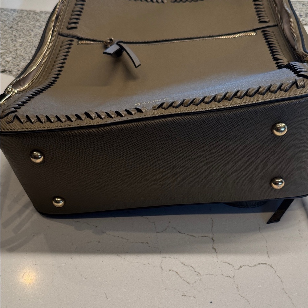 Calpak Olive Green Leather Backpack - Picture 3 of 11
